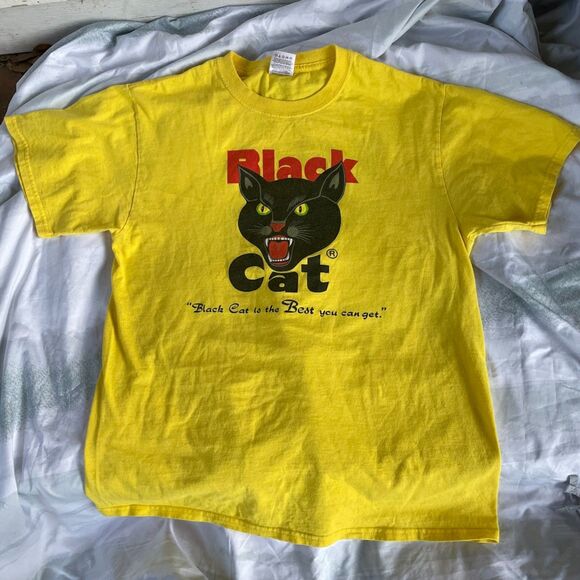 Vintage BLACK CAT FIREWORKS T-Shirt M Dayton Tennessee - Picture 1 of 4